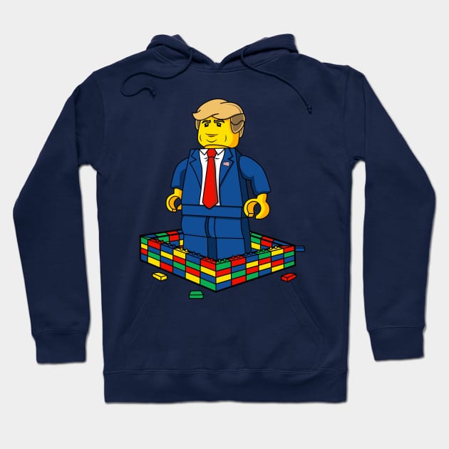 Lego Donald Trump Border Wall Shirt USA Funny Lego Hoodie by scribblejuice